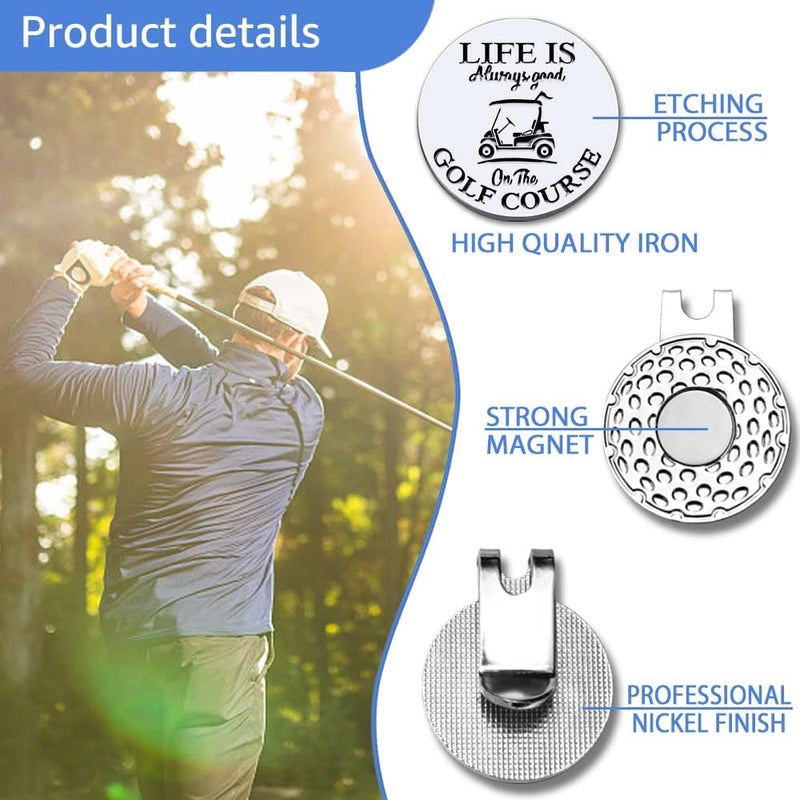 GEYGIE Men Golf Ball Marker with Magnetic Hat Clip, Funny Golf Accessories Gifts for Men, Novelty Birthday Gifts for Male Golfer Fan - Image 3